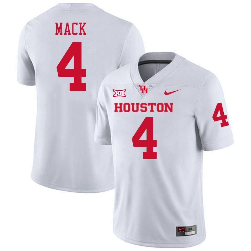 Brandon Mack Houston Jersey,Houston Cougars #4 Brandon Mack Jersey Youth College Uniforms-White